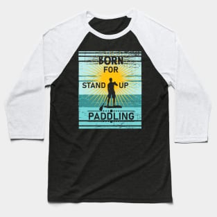 Stand Up Paddling Man Baseball T-Shirt